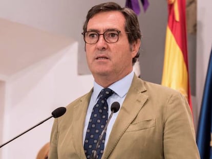 El presidente de la CEOE, Antonio Garamendi. EFE.