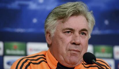 Carlo Ancelotti durante una rueda de prensa.