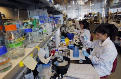 Científicas en el Centro Nacional de Investigaciones Cardiovasculares.