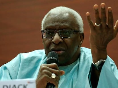 Lamine Diack, en Cali, en julio pasado.