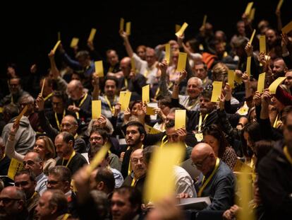 Votación del consejo nacional de ERC el pasado 21 de diciembre en Barcelona.