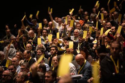 Votación del consejo nacional de ERC el pasado 21 de diciembre en Barcelona.