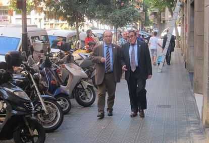 El alcalde de Lleida, Àngel Ros, con el líder del PSC, Miquel Iceta.