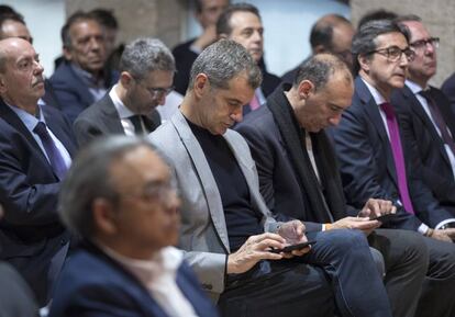 Èl candidato de Ciudadanos Toni Cantó, hoy, en el acto institucional del Día de les Corts Valencianes.