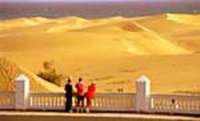 Las dunas de Maspalomas, una de las playas ms visitadas de la isla de Gran Canaria.