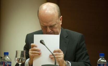 Máximo Buch, durante su comparecencia en la comisión de INdustria de la Cortes.