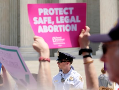 Protesto em defesa do aborto legal nos EUA, em maio de 2019.