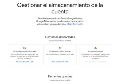 Almacenamiento Google