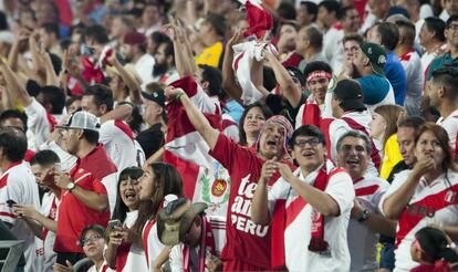 Aficionados peruanos durante un partido de la Copa América en EE UU.