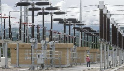 Vista de una subestación eléctrica.