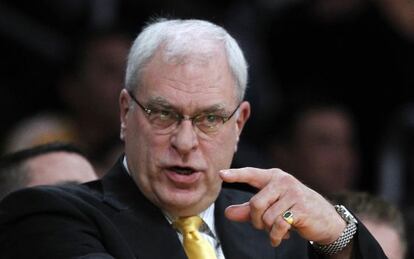 Phil Jackson, en su etapa de entrenador de los Lakers.