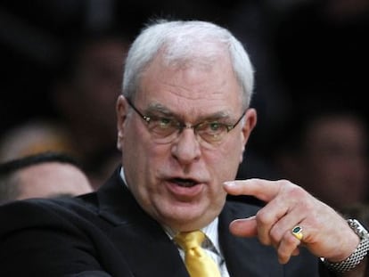 Phil Jackson, en su etapa de entrenador de los Lakers.