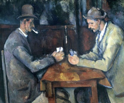 Sobre estas líneas, <i>Los jugadores de cartas,</i> de Cézanne, adquirido por los emires de Catar a cambio de 191 millones de euros.