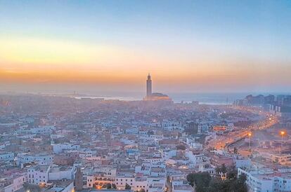 Vista de Casablanca, Marruecos.