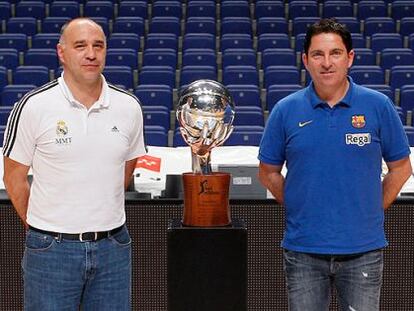 Laso y Pascual, entrenadores de Real Madrid y Barcelona.