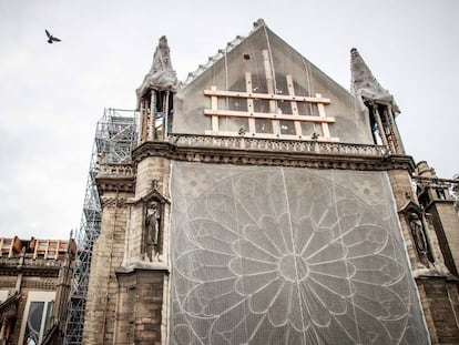 Notre Dame, este martes en París.