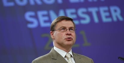 El vicepresidente ejecutivo de la Comisión Europea, Valdis Dombrovskis.