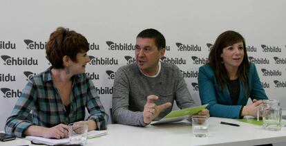 El líder de la izquierda 'abertzale', Arnaldo Otegi, este viernes.