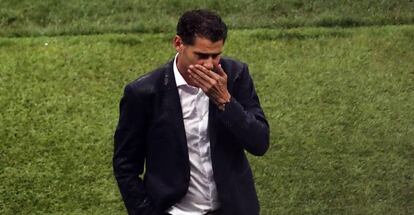 Hierro, durante el España - Rusia.