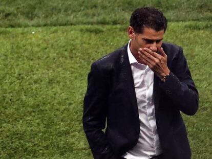 Hierro, durante el España - Rusia.