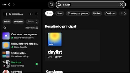 Daylist de Spotify