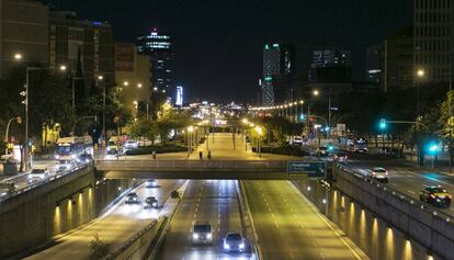 Uno de los tramos ya semicubiertos de la Gran Via de L'Hospitalet.