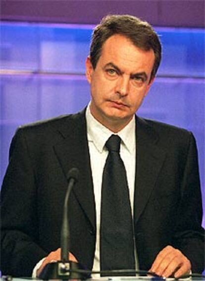 Zapatero, en su comparecencia de ayer tras la ejecutiva federal.