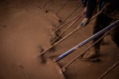 Miles de voluntarios acudieron a Paiporta para ayudar a los vecinos del municipio a retirar el lodo que inunda calles, viviendas y comercios, viernes 1 de noviembre de 2024.