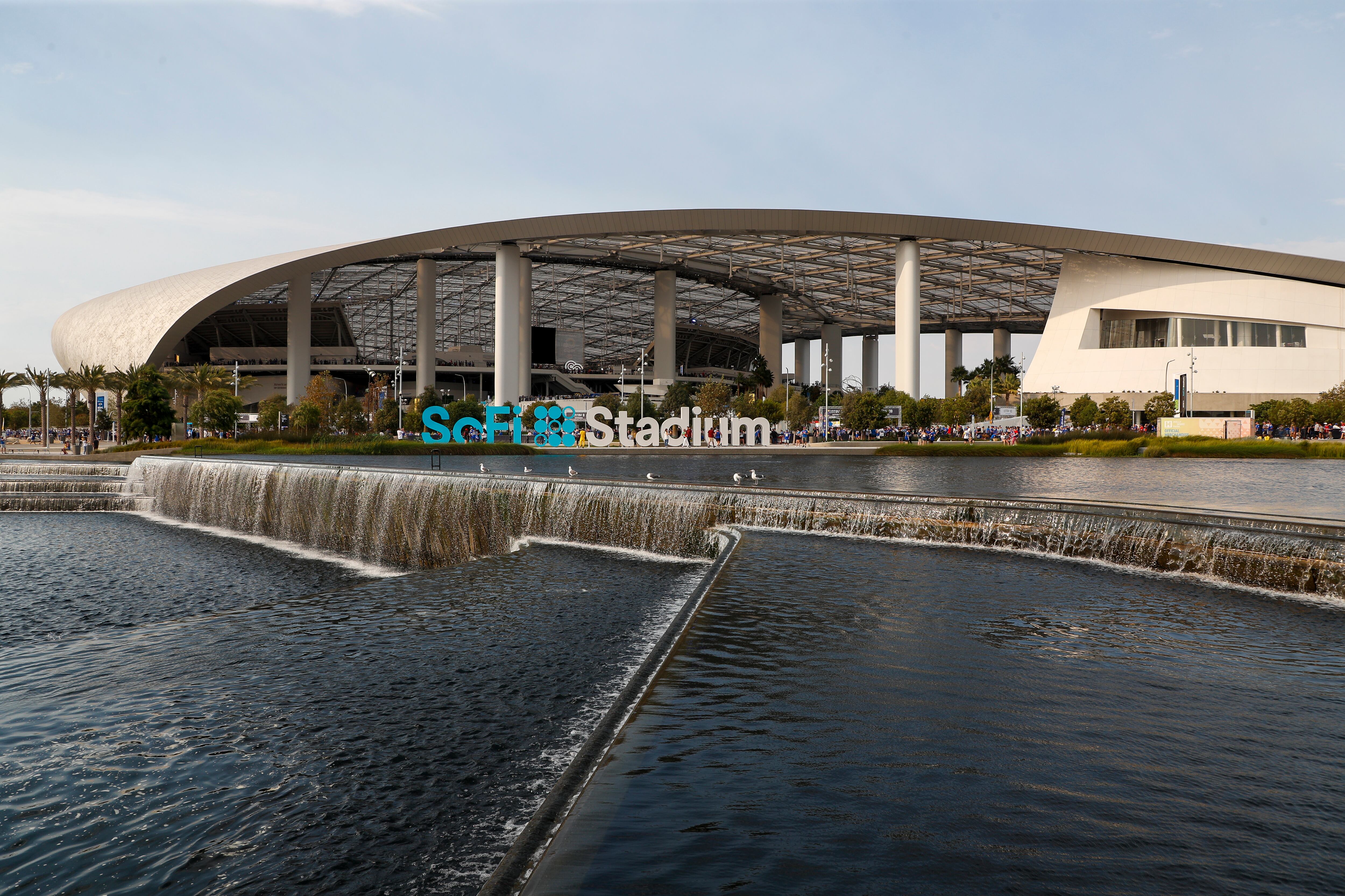 El exterior del SoFi Stadium en California, con capacidad de más de 70.000 personas.
