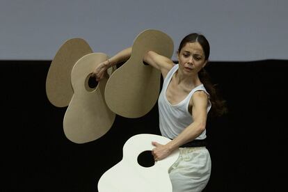 La bailaora y coreógrafa Olga Pericet, durante un ensayo de la obra 'La tienta de La Leona'.