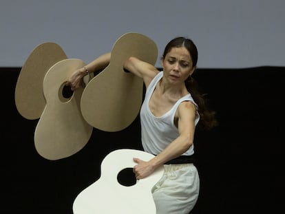 La bailaora y coreógrafa Olga Pericet, durante un ensayo de la obra 'La tienta de La Leona'.