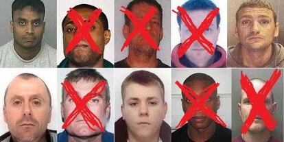 Los 10 fugitivos británicos más buscados en España en 2015.