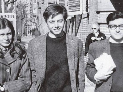 Lola Gutiérrez Ruiz, Enrique Ruano y Javier Sauquillo, en primavera de 1968.