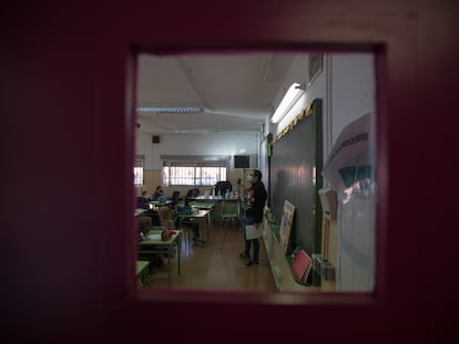 Clase en un colegio concertado de Madrid.