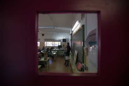 Clase en un colegio concertado de Madrid.