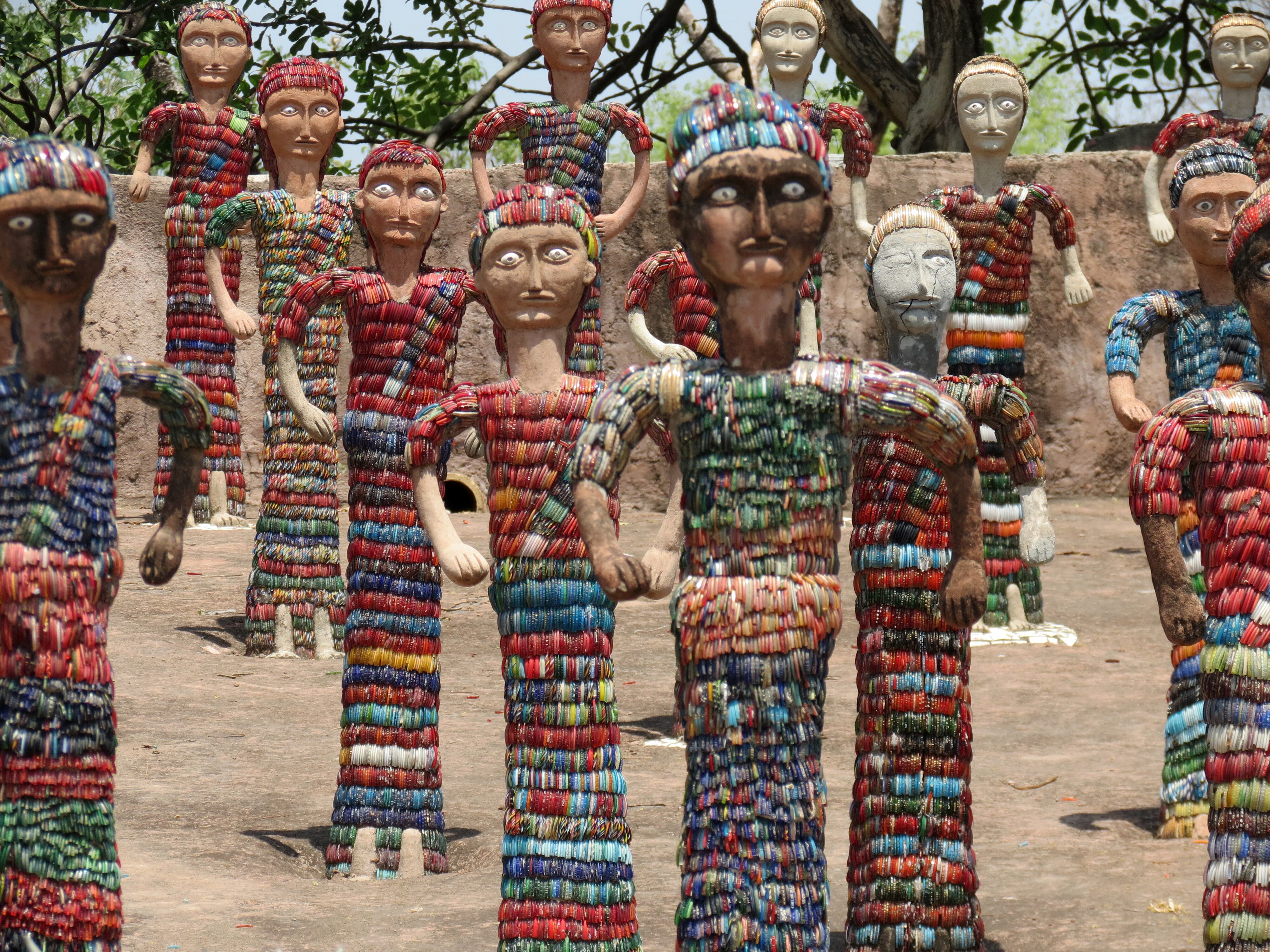 Esculturas en el Nek Chand’s Rock Garden, en la ciudad india de Chandigarh.