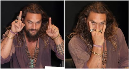 "Mirad lo que lleva puesto, Dios bendiga a este hombre", comentaba en Instagram uno de los seguidores del actor. En la imagen, Momoa durante la última edición de la Comic-Con celebrada en San Diego.