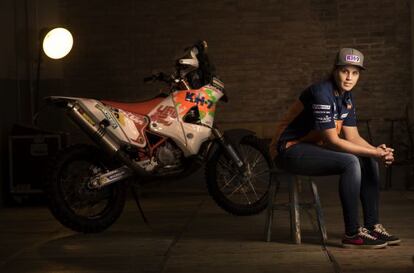 Laia Sanz, durante la presentación del Dakar en Barcelona.