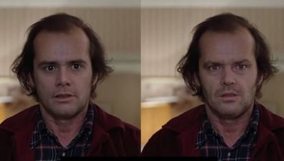 Un 'deepfake' de Jim Carrey como Jack Nicholson en 'El resplandor'.