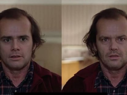 Un 'deepfake' de Jim Carrey como Jack Nicholson en 'El resplandor'.