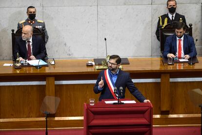 Gabriel Boric en la Cuenta Pública