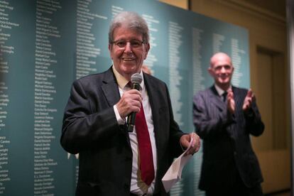 Jorge Herralde, escritor, editor y fundador de Anagrama en la fiesta del 50 aniversario de la editorial.