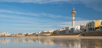 Playa de la Victoria, en Cádiz.