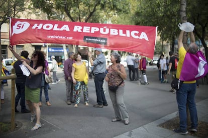 Miembros de la Asamblea Nacional Catalana.