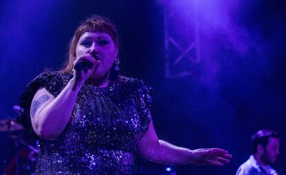 Beth Ditto durante su concierto en la sala Joy Eslava. 