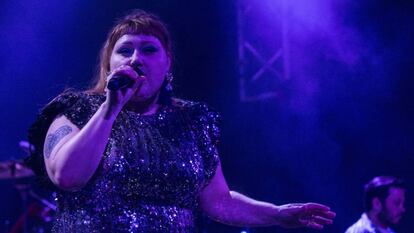 Beth Ditto durante su concierto en la sala Joy Eslava.