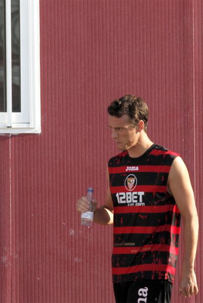 Squillaci, durante un entrenamiento del Sevilla.