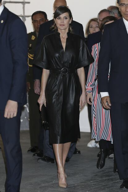 La reina Letizia durante la inauguración de la feria Arco.