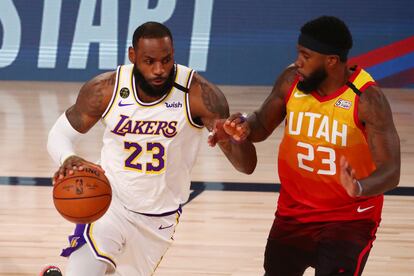LeBron James intenta superar a O`Neal en el Lakers-Utah.