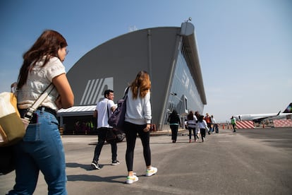 El aeropuerto de Puebla, luego de reanudar operaciones.